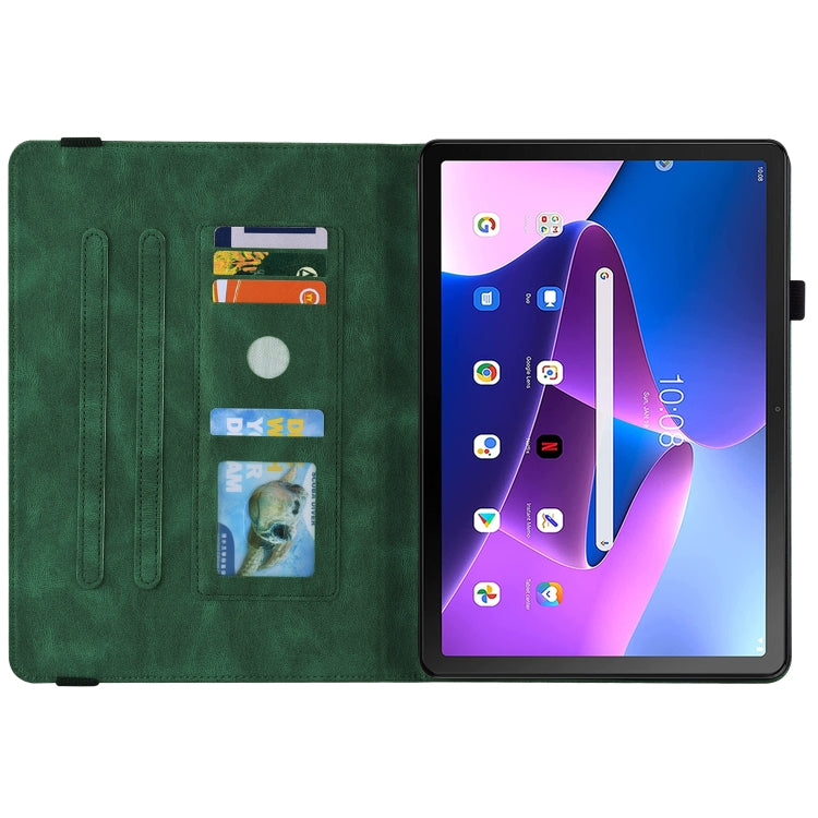 For Lenovo Tab M10 Plus 10.6 3rd Gen Butterfly Flower Embossed Leather Tablet Case