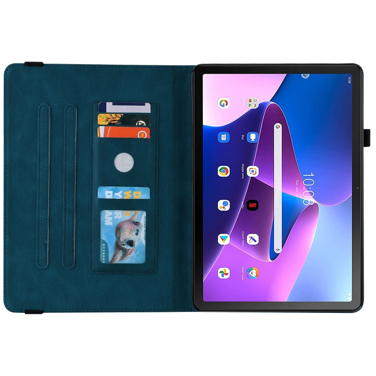 For Lenovo Tab M10 Plus 10.6 3rd Gen Butterfly Flower Embossed Leather Tablet Case
