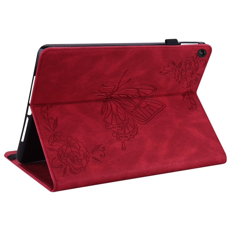 For Lenovo Tab M10 Plus 10.6 3rd Gen Butterfly Flower Embossed Leather Tablet Case