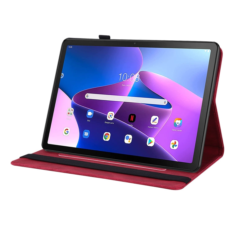For Lenovo Tab M10 Plus 10.6 3rd Gen Butterfly Flower Embossed Leather Tablet Case