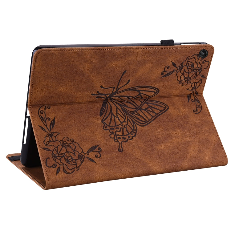 For Lenovo Tab M10 Plus 10.6 3rd Gen Butterfly Flower Embossed Leather Tablet Case