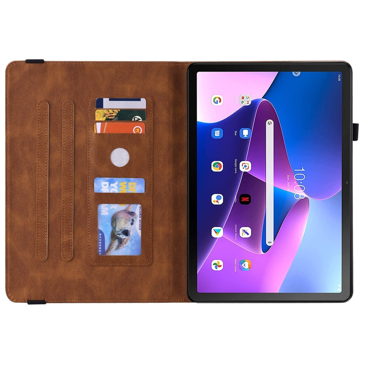For Lenovo Tab M10 Plus 10.6 3rd Gen Butterfly Flower Embossed Leather Tablet Case