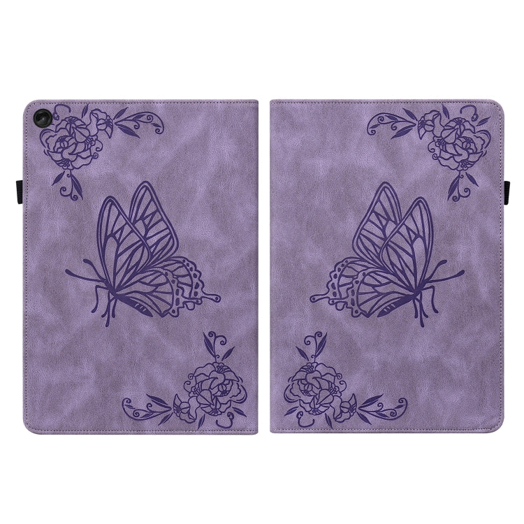 For Lenovo Tab M10 Plus 10.6 3rd Gen Butterfly Flower Embossed Leather Tablet Case