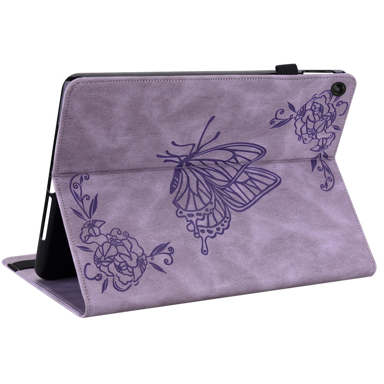 For Lenovo Tab M10 Plus 10.6 3rd Gen Butterfly Flower Embossed Leather Tablet Case