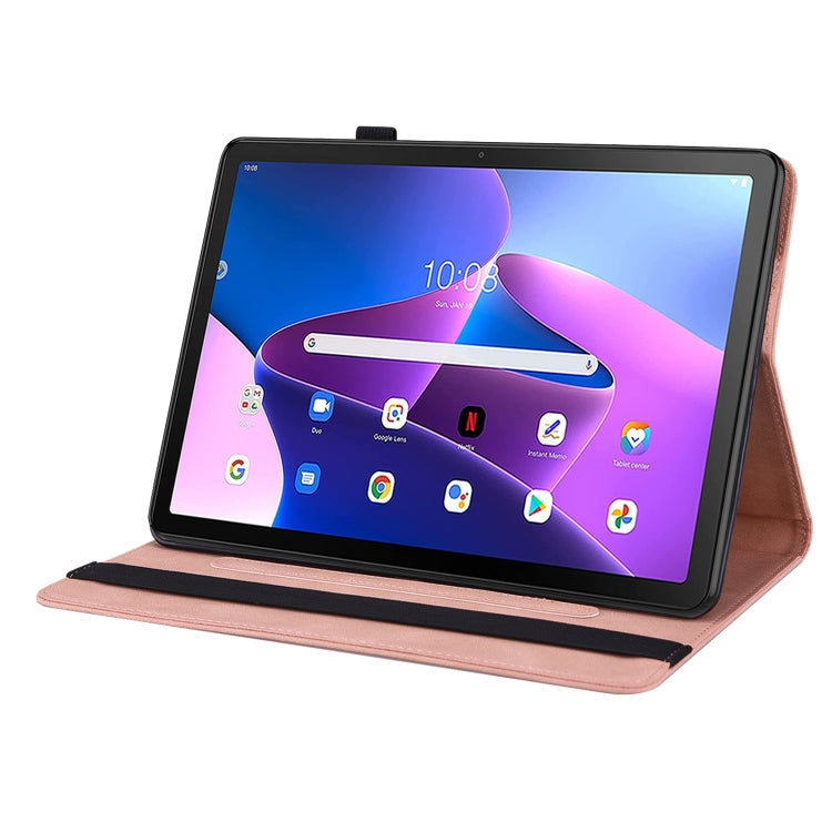 For Lenovo Tab M10 Plus 10.6 3rd Gen Butterfly Flower Embossed Leather Tablet Case