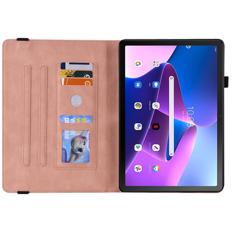 For Lenovo Tab M10 Plus 10.6 3rd Gen Butterfly Flower Embossed Leather Tablet Case
