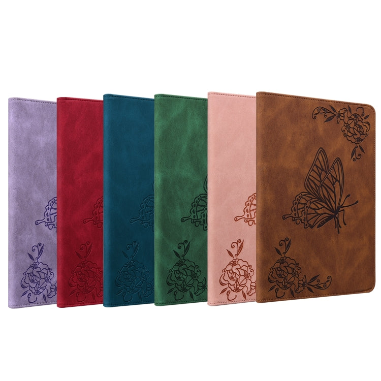For Lenovo Tab M10 Plus 10.6 3rd Gen Butterfly Flower Embossed Leather Tablet Case
