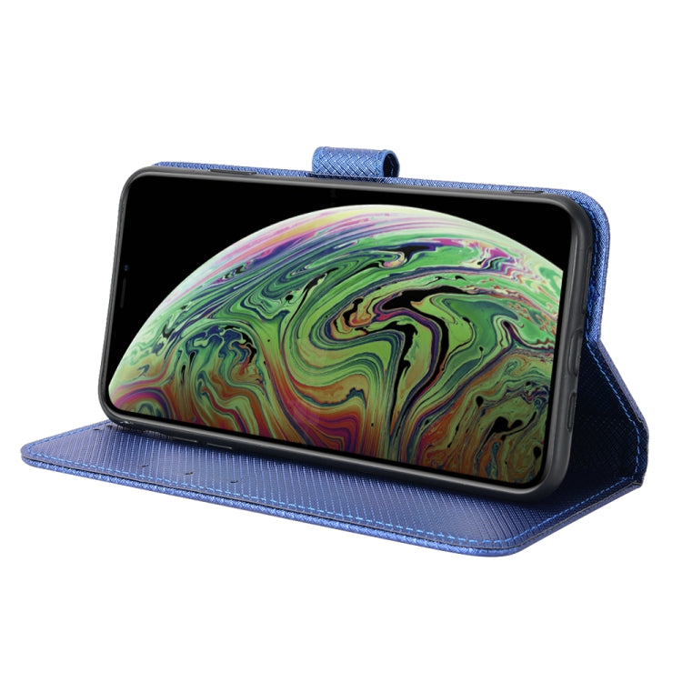 For iPhone XS Max Diamond Texture Leather Phone Case