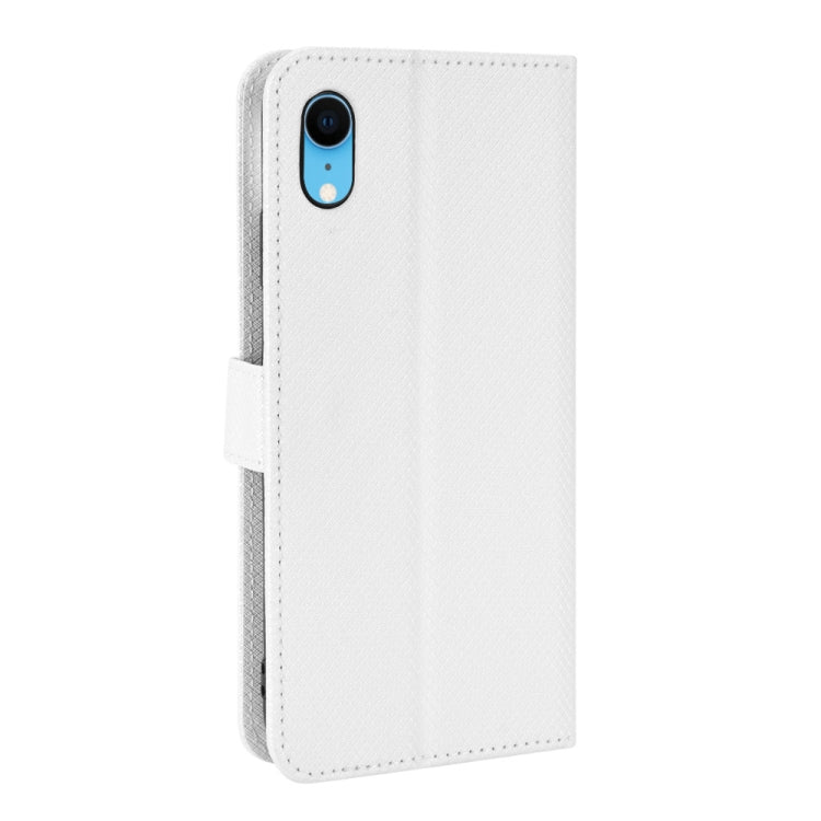 For iPhone XR Diamond Texture Leather Phone Case