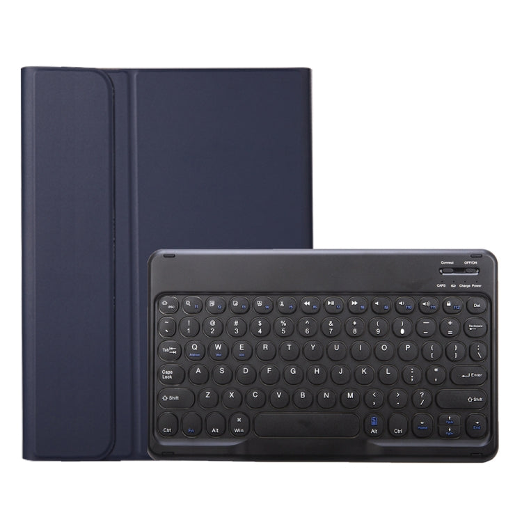 YA700B Lambskin Texture Voltage Round Keycap Bluetooth Keyboard Leather Case For Samsung Galaxy Tab S8 11 inch SM-X700 / SM-X706 & S7 11 inch SM-X700 / SM-T875