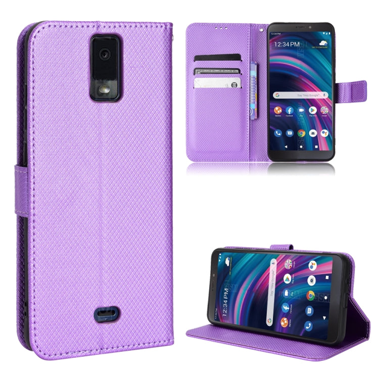 For BLU View 3 B140DL Diamond Texture Leather Phone Case