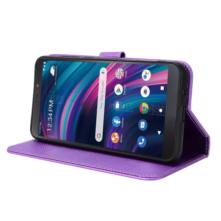 For BLU View 3 B140DL Diamond Texture Leather Phone Case