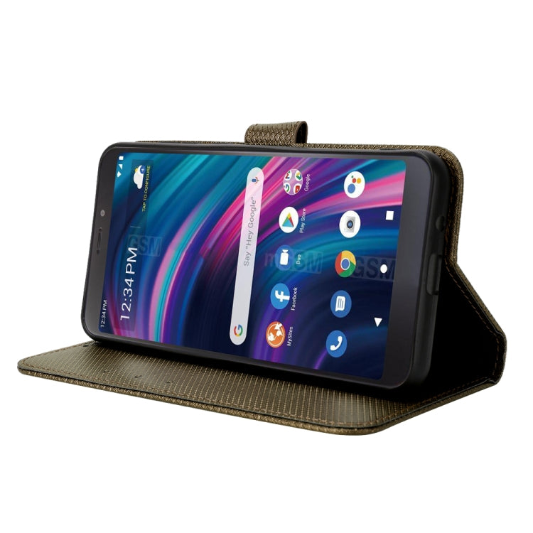 For BLU View 3 B140DL Diamond Texture Leather Phone Case