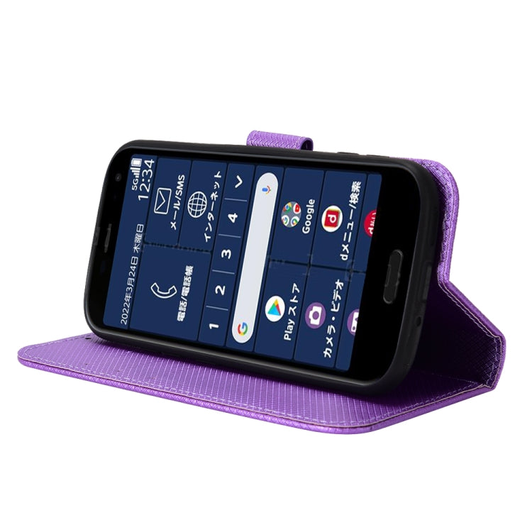 For Fujitsu F-52B Diamond Texture Leather Phone Case