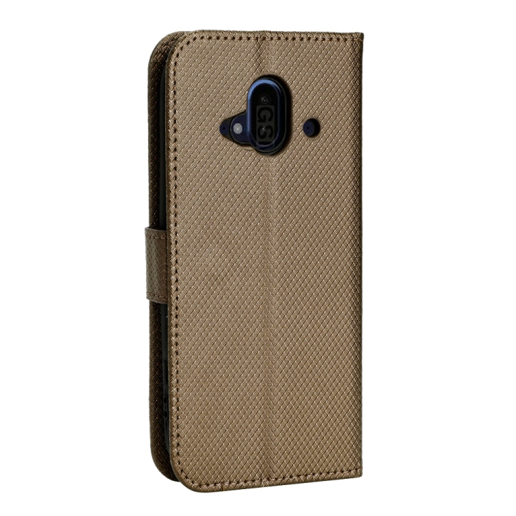 For Fujitsu F-52B Diamond Texture Leather Phone Case