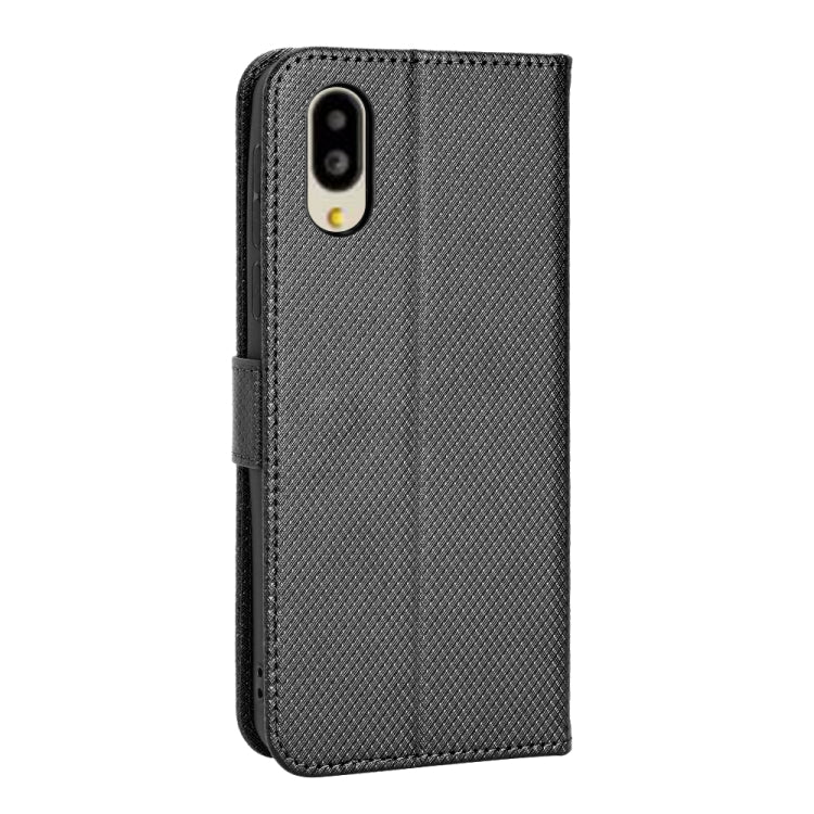 For Sharp Simple Sumaho 6 Diamond Texture Leather Phone Case
