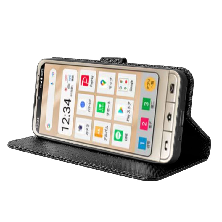 For Sharp Simple Sumaho 6 Diamond Texture Leather Phone Case