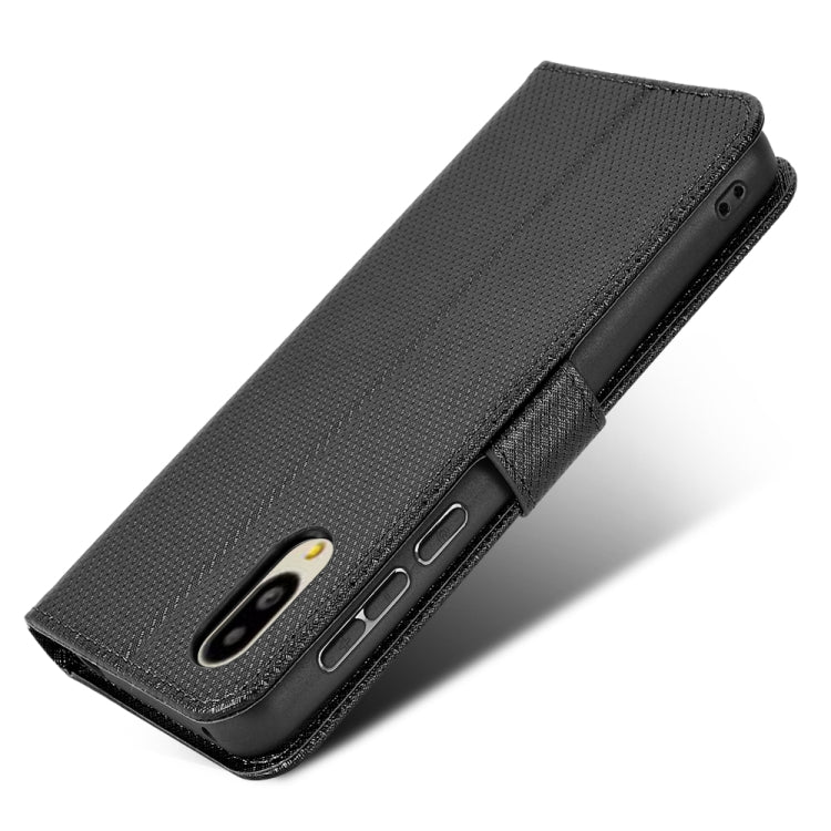 For Sharp Simple Sumaho 6 Diamond Texture Leather Phone Case