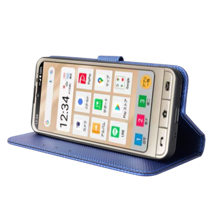 For Sharp Simple Sumaho 6 Diamond Texture Leather Phone Case