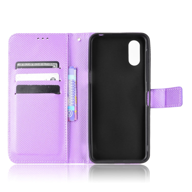 For Sharp Simple Sumaho 6 Diamond Texture Leather Phone Case
