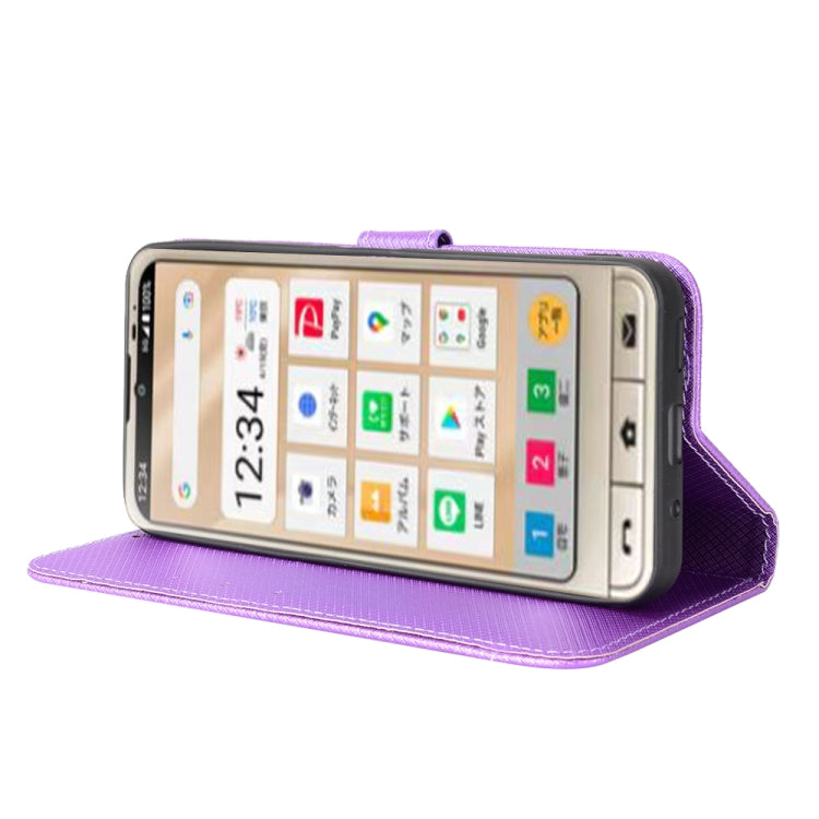 For Sharp Simple Sumaho 6 Diamond Texture Leather Phone Case