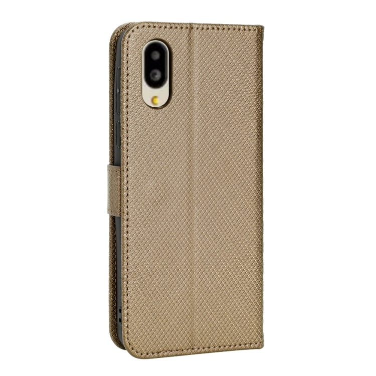 For Sharp Simple Sumaho 6 Diamond Texture Leather Phone Case