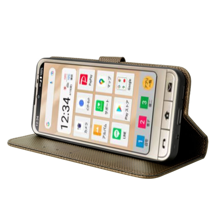 For Sharp Simple Sumaho 6 Diamond Texture Leather Phone Case