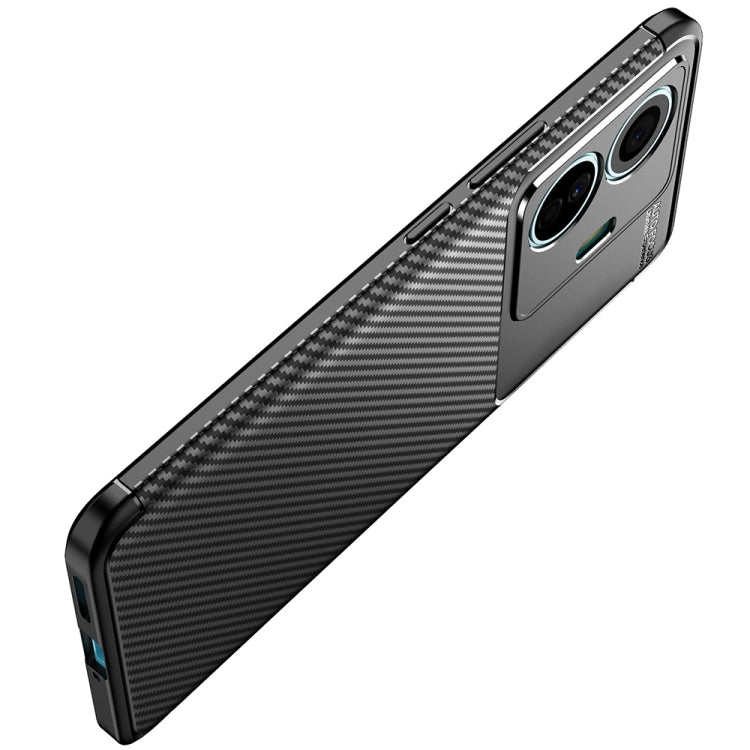 For vivo S15e Carbon Fiber Texture Shockproof TPU Phone Case