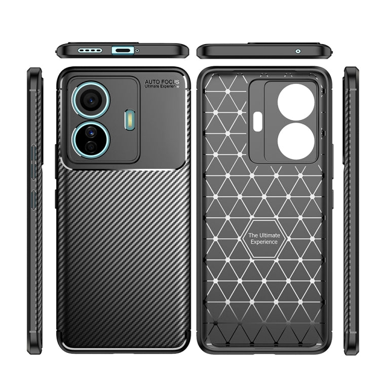 For vivo S15e Carbon Fiber Texture Shockproof TPU Phone Case