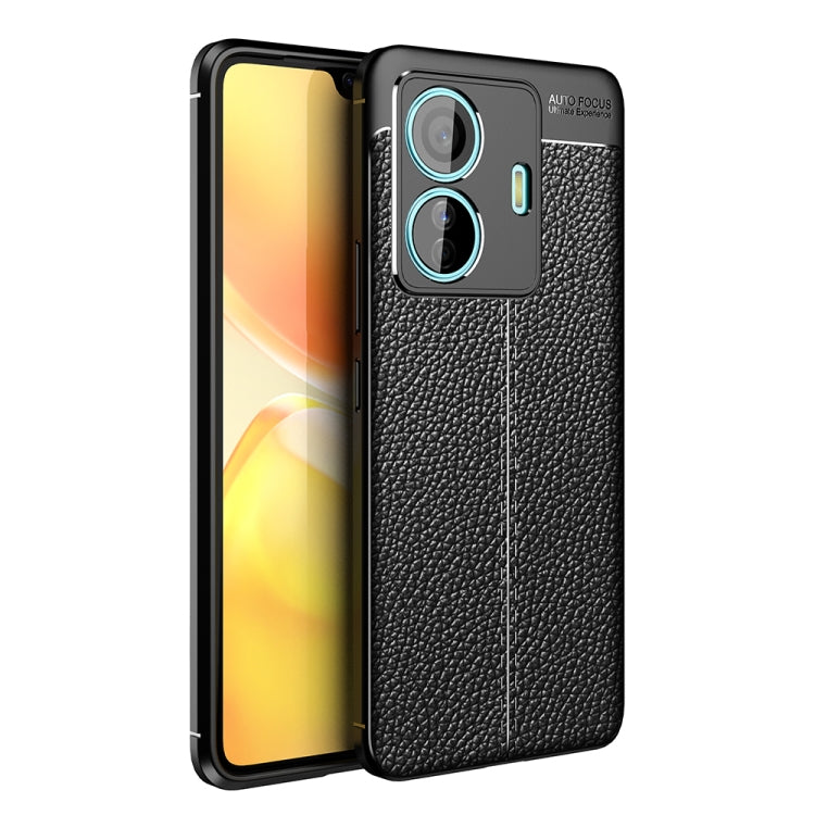 For vivo S15e Litchi Texture TPU Shockproof Case