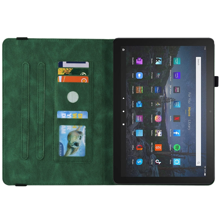 For Amazon Kindle Fire HD 8 2018/2017/2016/2015 Butterfly Flower Embossed Leather Tablet Case