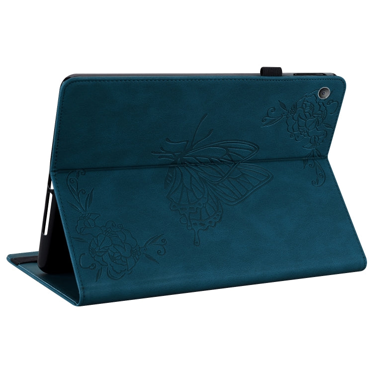 For Amazon Kindle Fire HD 8 2018/2017/2016/2015 Butterfly Flower Embossed Leather Tablet Case