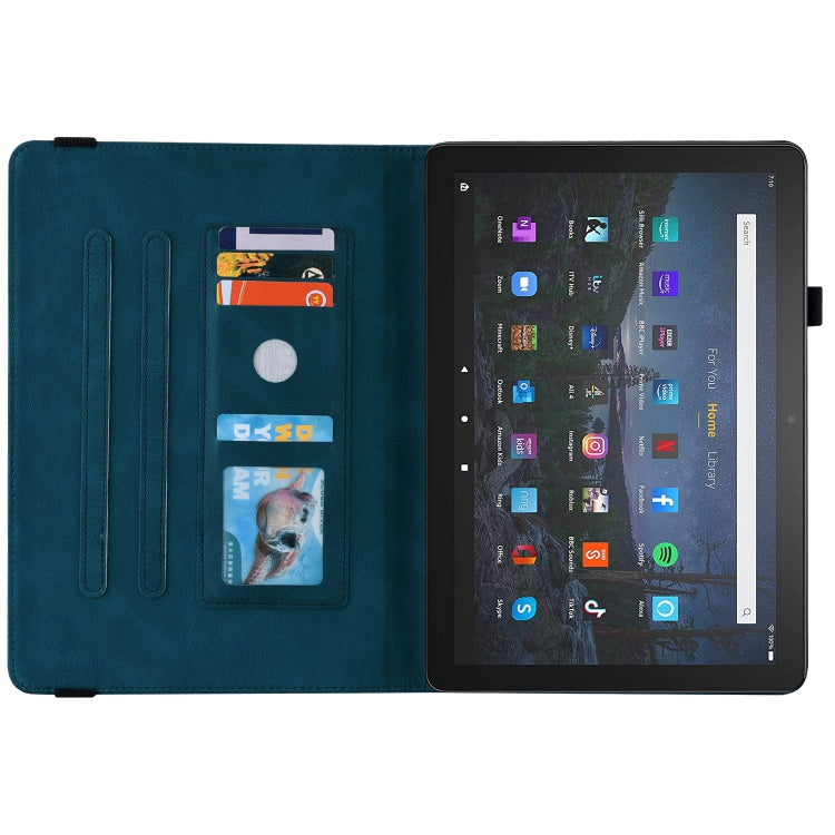 For Amazon Kindle Fire HD 8 2018/2017/2016/2015 Butterfly Flower Embossed Leather Tablet Case