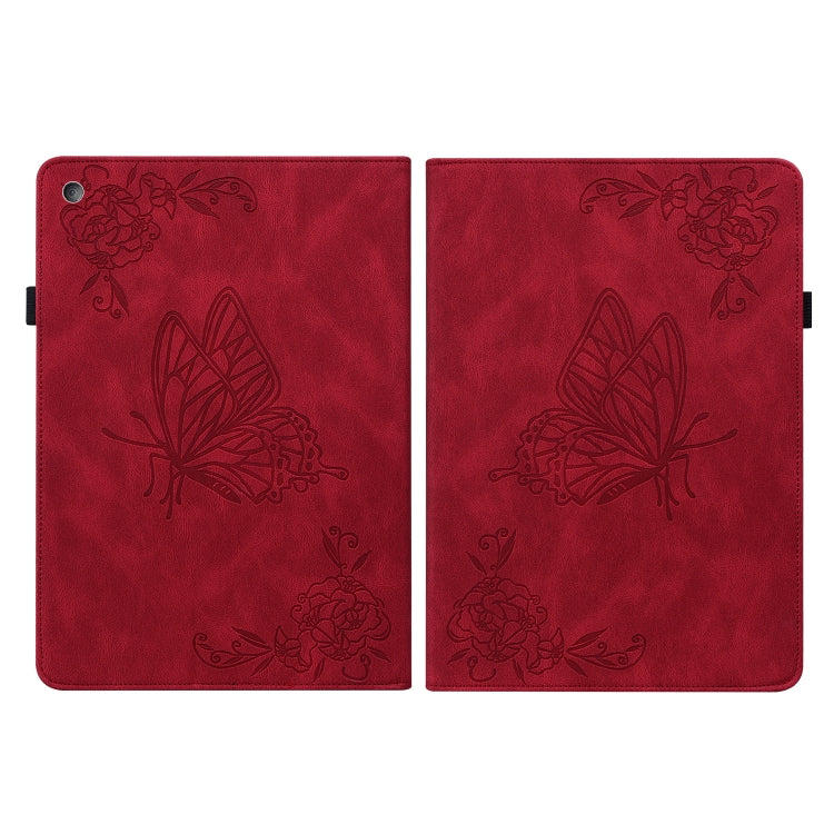 For Amazon Kindle Fire HD 8 2018/2017/2016/2015 Butterfly Flower Embossed Leather Tablet Case