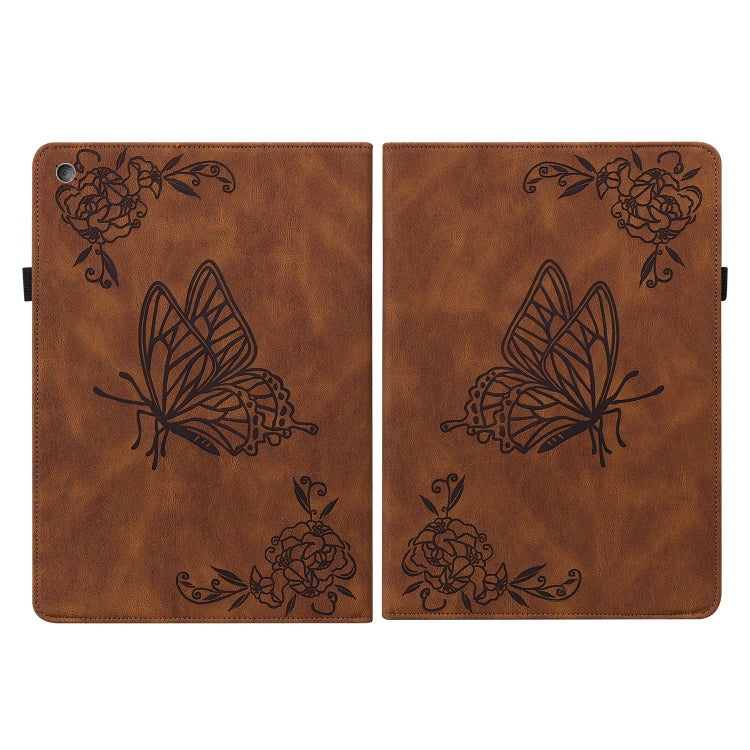 For Amazon Kindle Fire HD 8 2018/2017/2016/2015 Butterfly Flower Embossed Leather Tablet Case