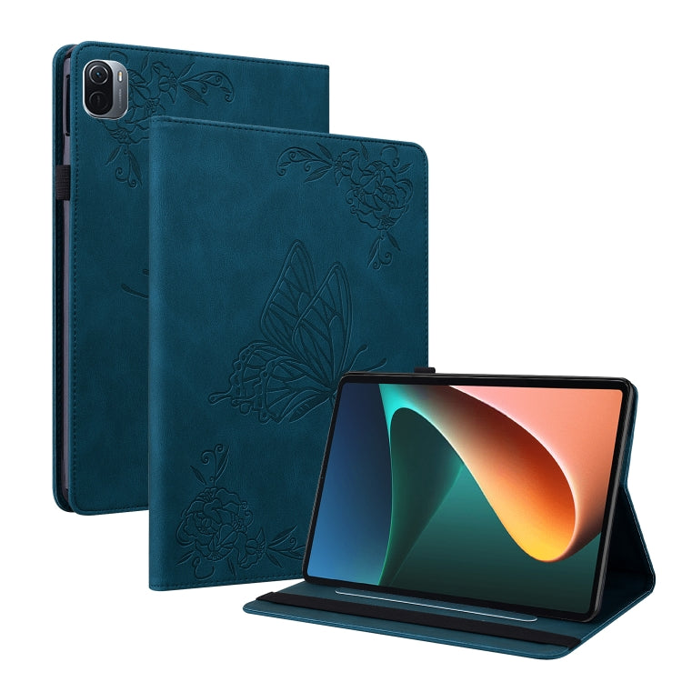 For Xiaomi Pad 5 / 5 Pro Butterfly Flower Embossed Leather Tablet Case