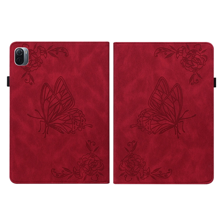 For Xiaomi Pad 5 / 5 Pro Butterfly Flower Embossed Leather Tablet Case