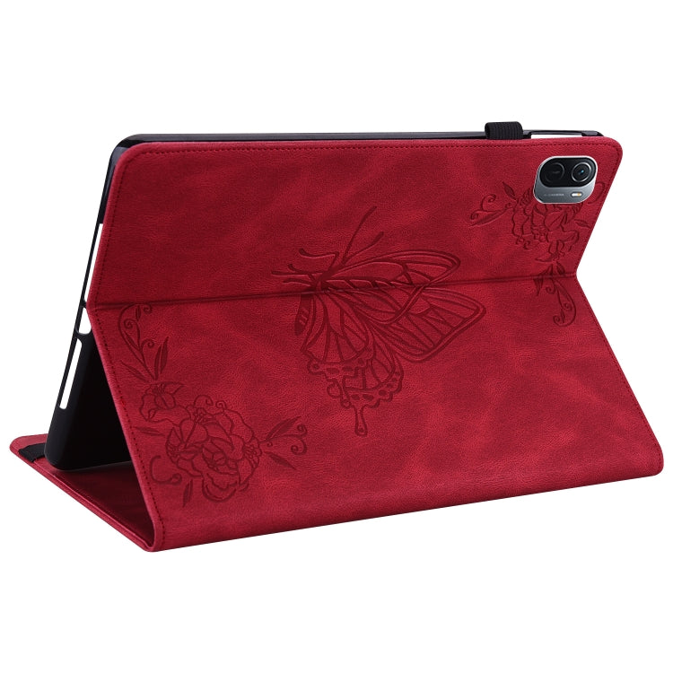 For Xiaomi Pad 5 / 5 Pro Butterfly Flower Embossed Leather Tablet Case