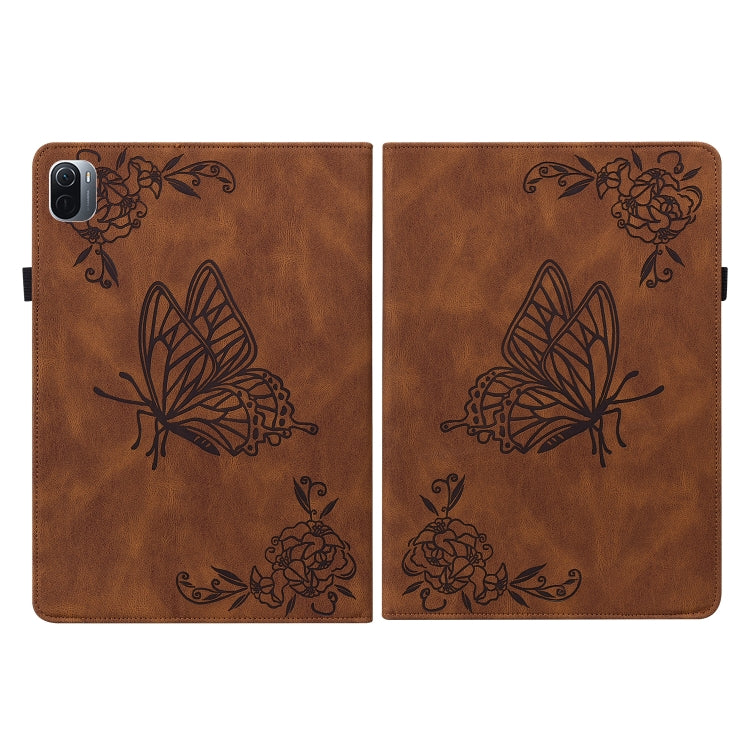 For Xiaomi Pad 5 / 5 Pro Butterfly Flower Embossed Leather Tablet Case