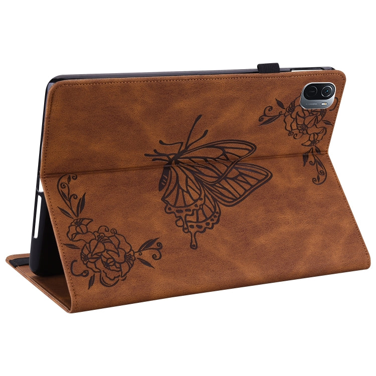 For Xiaomi Pad 5 / 5 Pro Butterfly Flower Embossed Leather Tablet Case