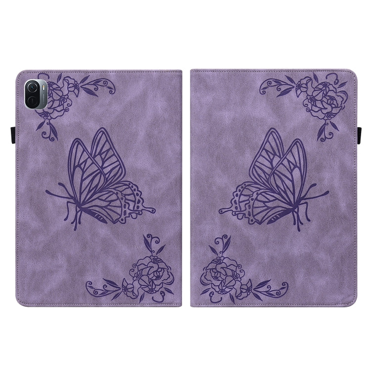 For Xiaomi Pad 5 / 5 Pro Butterfly Flower Embossed Leather Tablet Case