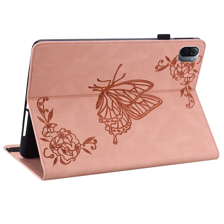 For Xiaomi Pad 5 / 5 Pro Butterfly Flower Embossed Leather Tablet Case