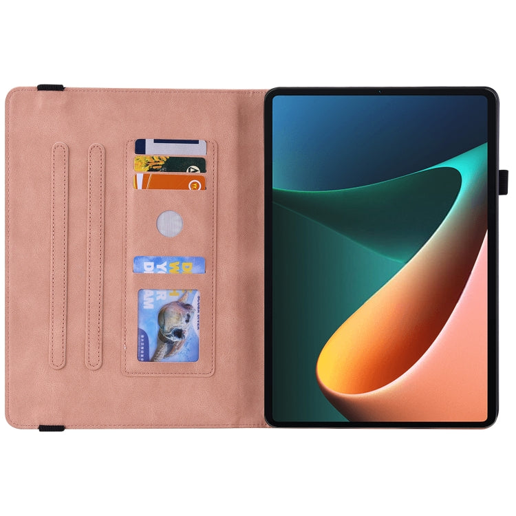 For Xiaomi Pad 5 / 5 Pro Butterfly Flower Embossed Leather Tablet Case