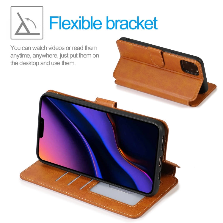 For iPhone 11 Pro Max Shockproof PU + TPU Leather Phone Case