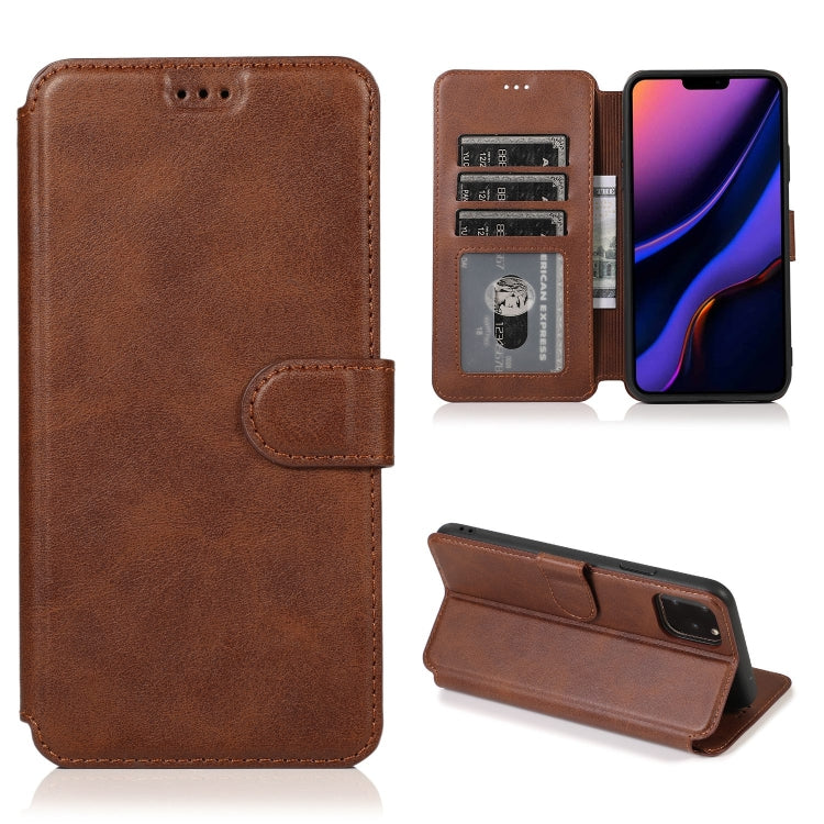 For iPhone 11 Pro Max Shockproof PU + TPU Leather Phone Case