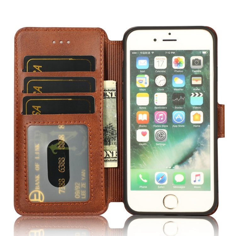 For iPhone SE 2022 / SE 2020 / 8 / 7 Shockproof PU + TPU Leather Phone Case