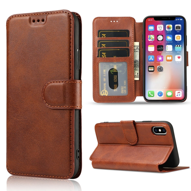 For iPhone X / XS Shockproof PU + TPU Leather Phone Case