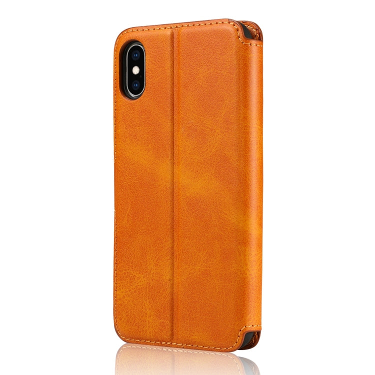 For iPhone XS Max Shockproof PU + TPU Leather Phone Case