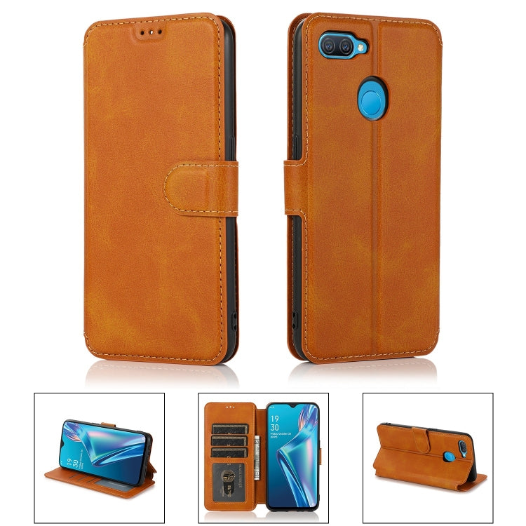 For OPPO A7 Shockproof PU + TPU Leather Phone Case