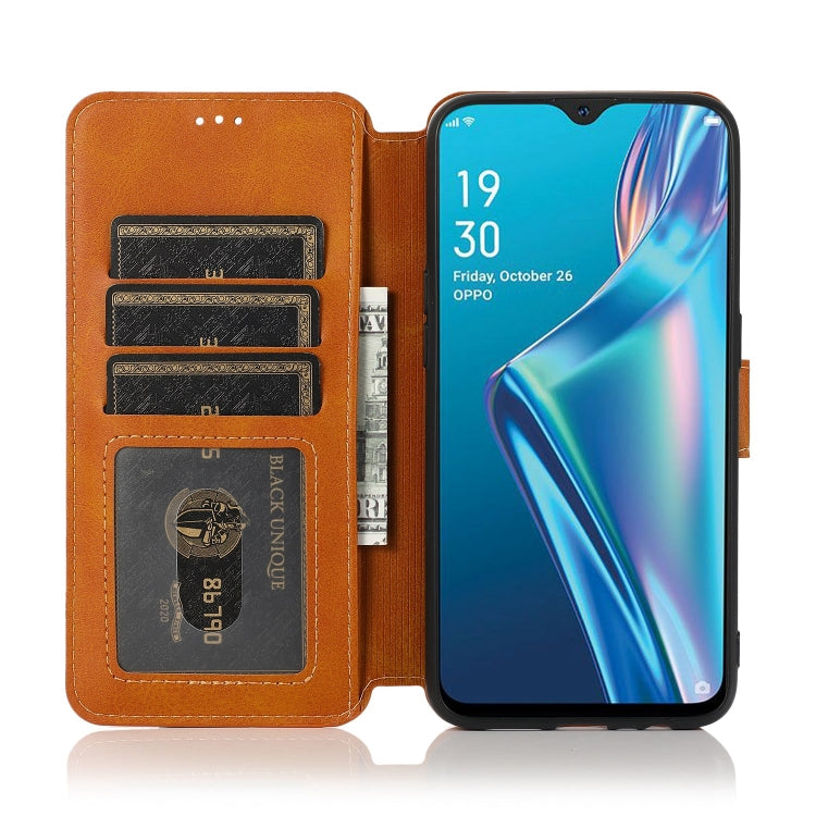 For OPPO A7 Shockproof PU + TPU Leather Phone Case